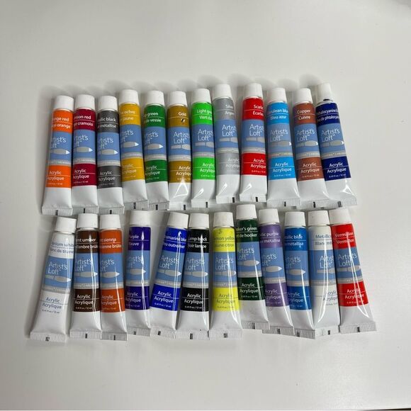 Michael’s Artist’s Loft Multi-Colored Fundamental Acrylic Paint Tube 24 PCS. Set - Picture 6 of 10